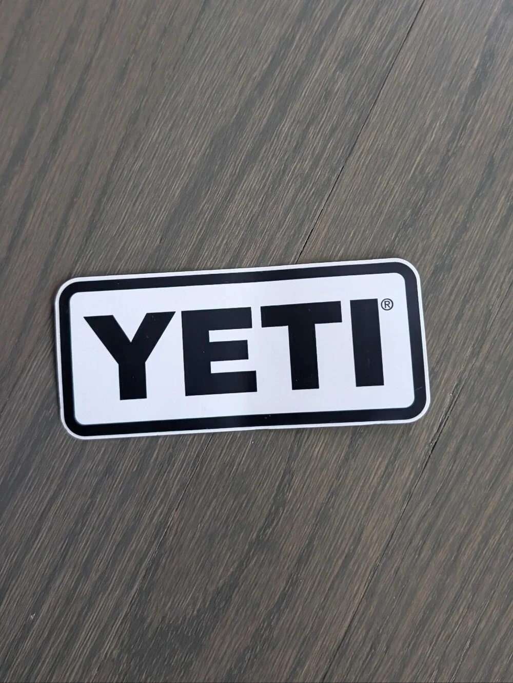 Authentic YETI Logo Decal Sticker - Black & White (4
